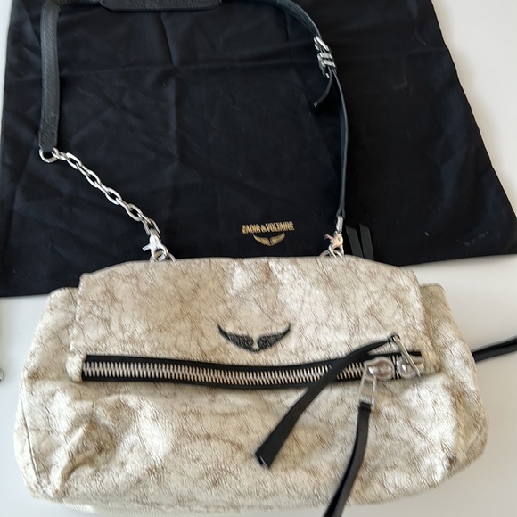 Zadig& Voltaire twin’s zip grained leather handbag - Picture 12 of 15